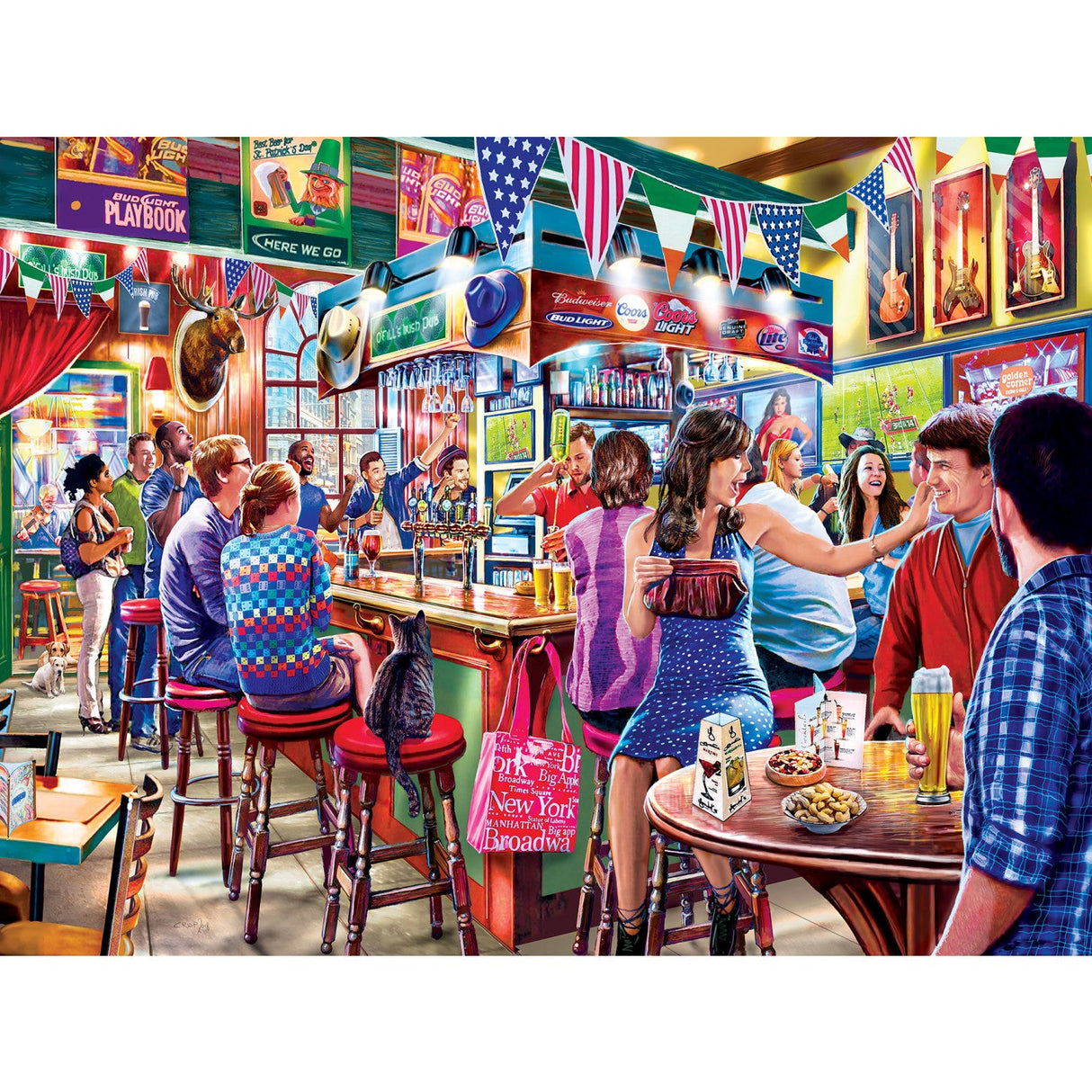 Drive-Ins, Diners & Dives - Duffy's Sports & Suds 550 Piece Jigsaw Puzzle