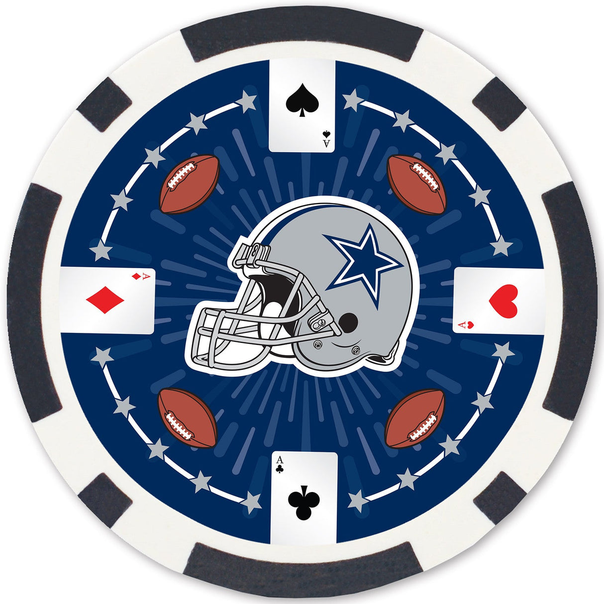 Dallas Cowboys 100 Piece Poker Chips