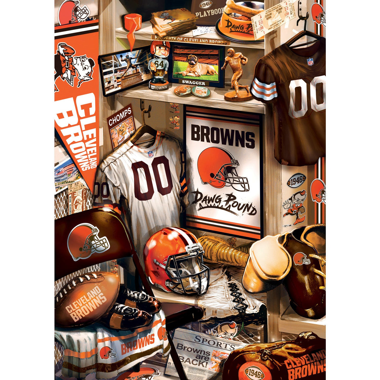 Cleveland Browns - Locker Room 500 Piece Jigsaw Puzzle