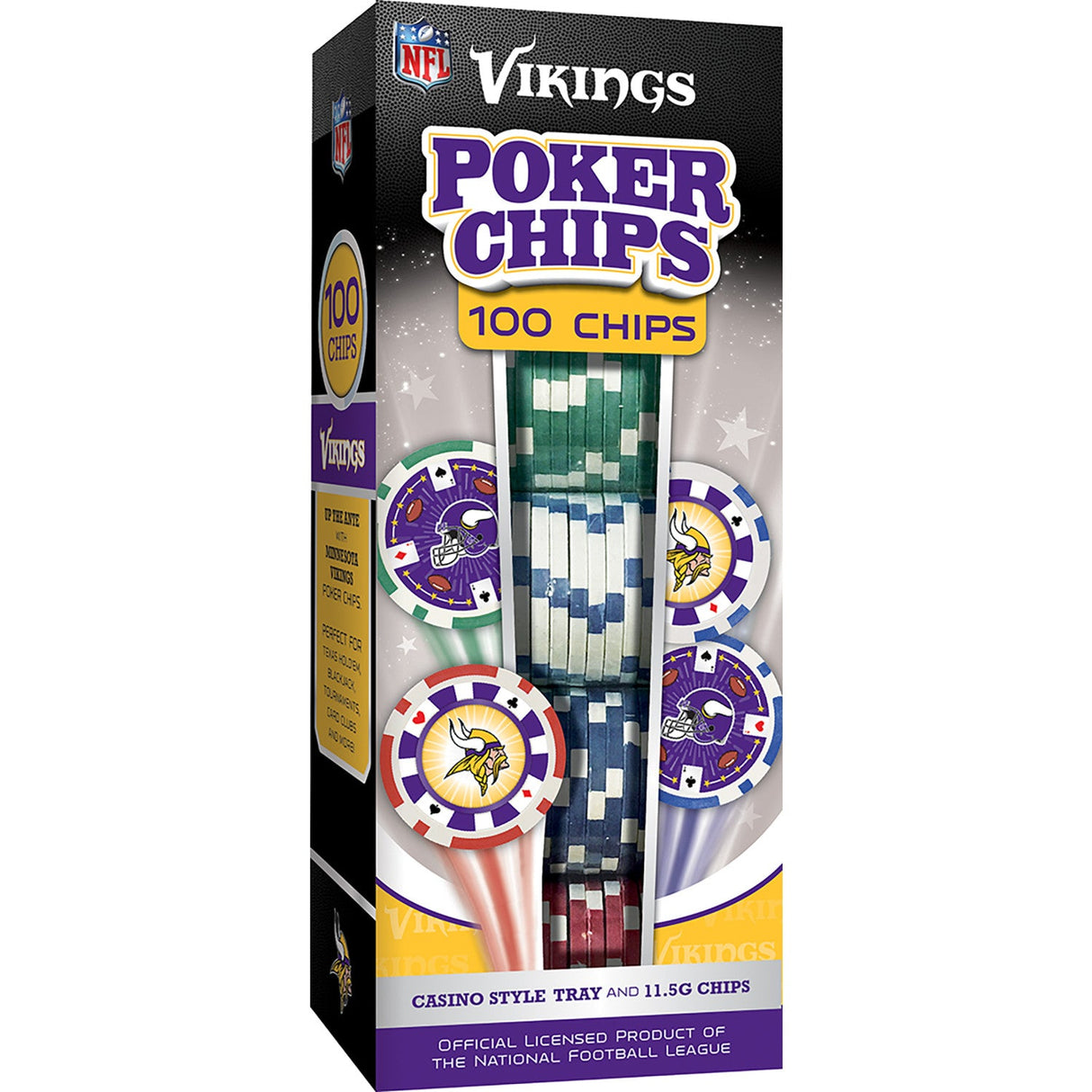 Minnesota Vikings 100 Piece Poker Chips