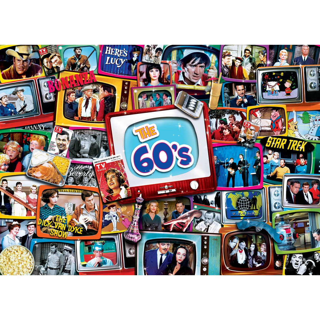 TV Time - 60's Shows 1000 Piece Jigsaw Puzzle