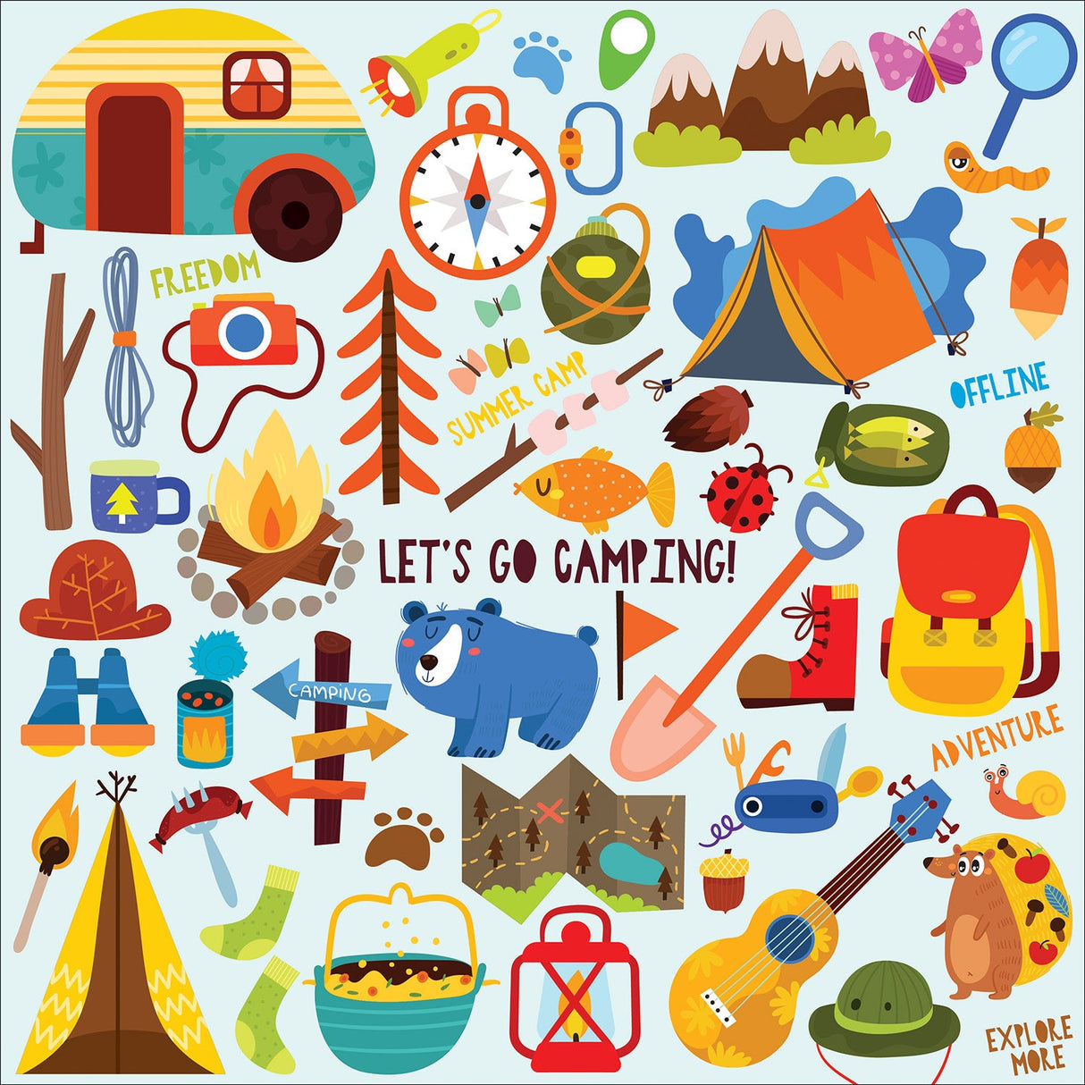 Let's Go Camping 100 Piece Jigsaw Puzzle