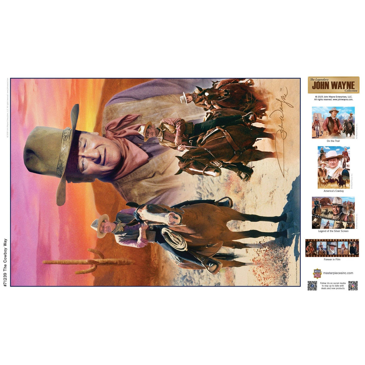 John Wayne Collection - The Cowboy Way 1000 Piece Jigsaw Puzzle