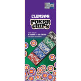 Clemson Tigers 100 Piece Poker Chips