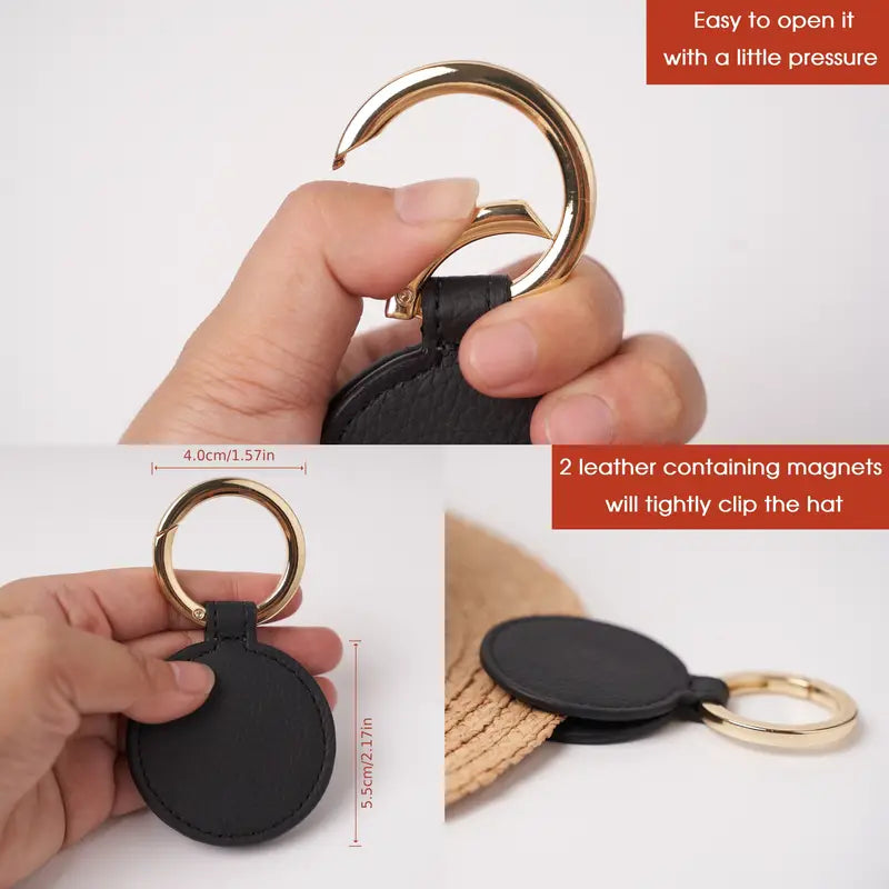 Round Magnetic Travel Hat Clip Holder