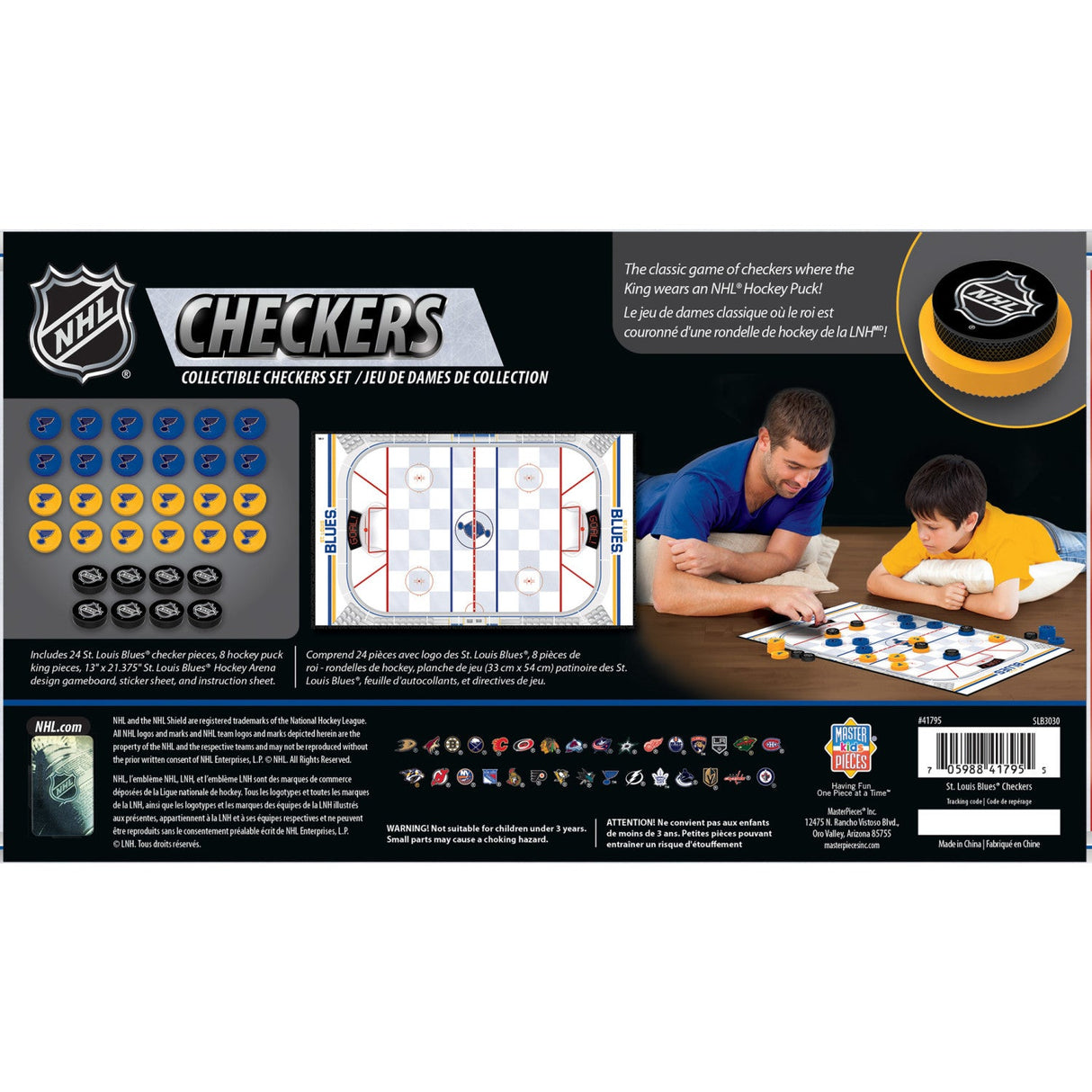 St. Louis Blues Checkers Board Game