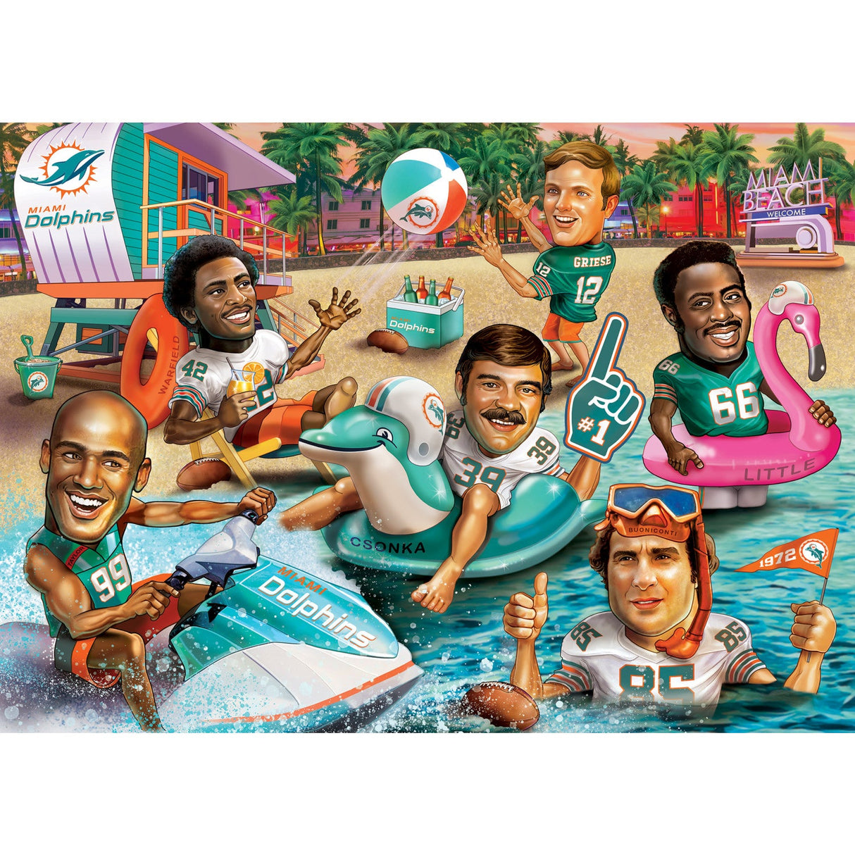 Miami Dolphins - All Time Greats 500 Piece Jigsaw Puzzle