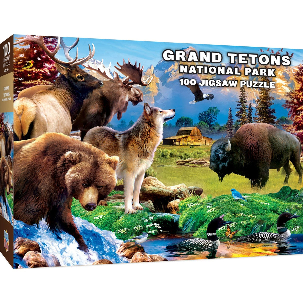 Wildlife of Grand Teton National Park - 100 Piece Jigsaw Puzzle