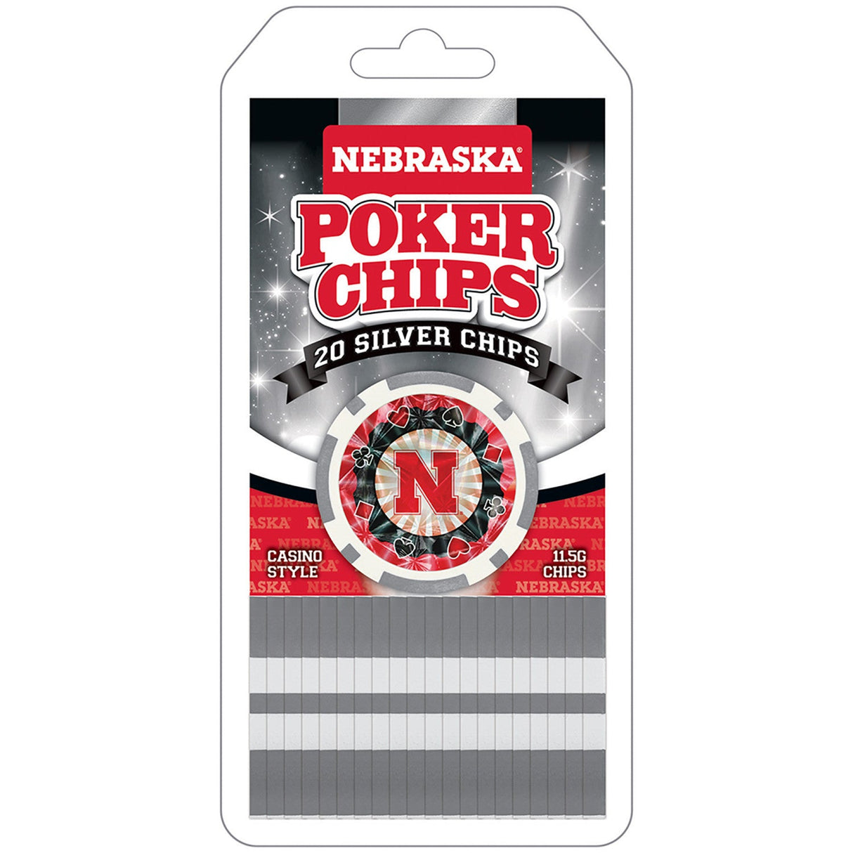 Nebraska Cornhuskers 20 Piece Poker Chips