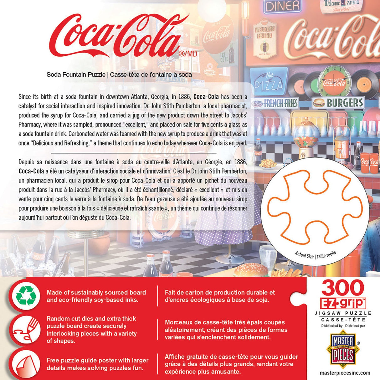 Coca-Cola - Soda Fountain 300 Piece EZ Grip Jigsaw Puzzle