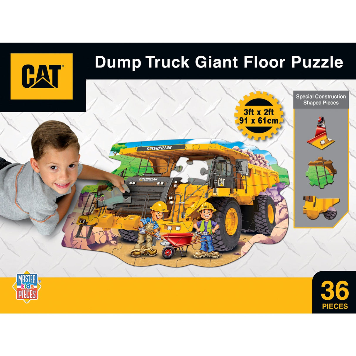 CAT - Dump Truck 36 Piece Floor Jigsaw Puzzle