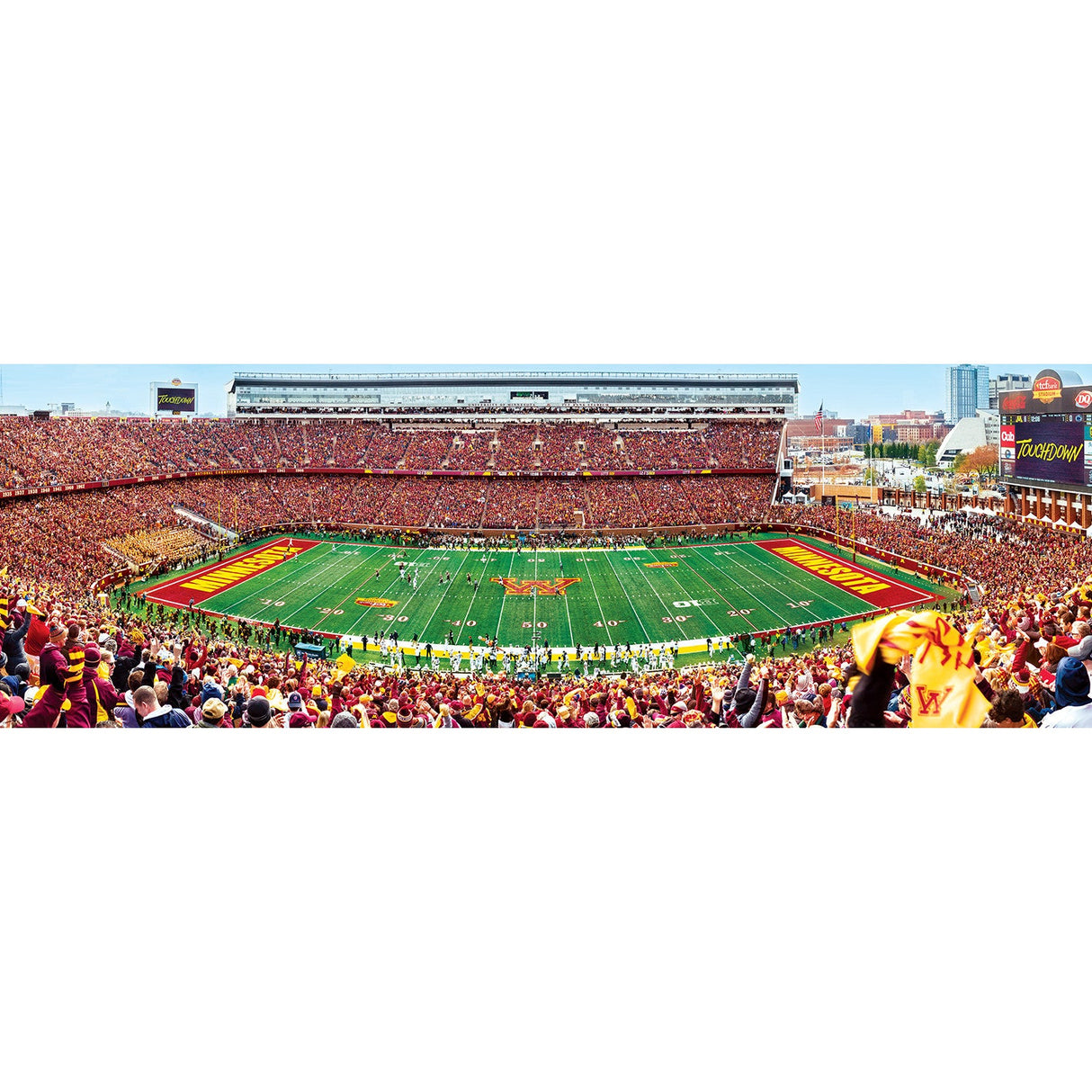 Minnesota Golden Gophers - 1000 Piece Panoramic Jigsaw Puzzle - Daytime