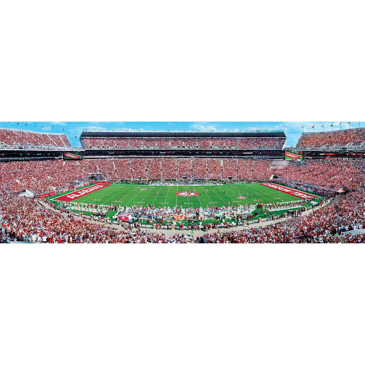 Alabama Crimson Tide - 1000 Piece Panoramic Jigsaw Puzzle - Center View