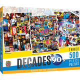 Decades - The 90's 500 Piece Jigsaw Puzzles 3 Pack