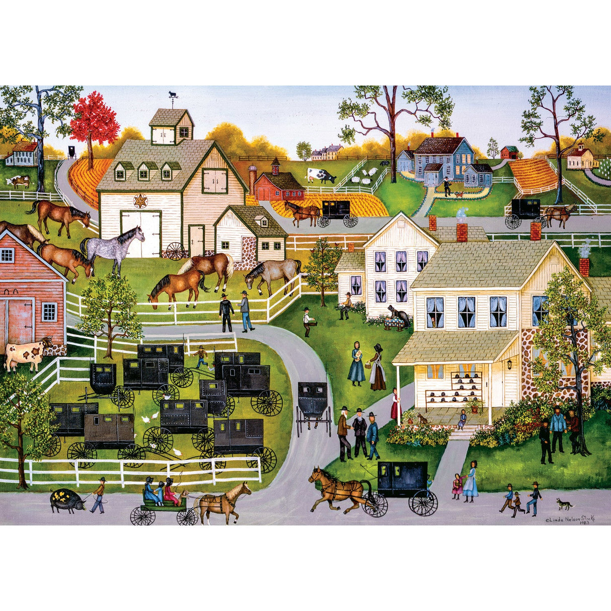 Hometown Gallery - Sunday Meeting 1000 Piece Jigsaw Puzzle