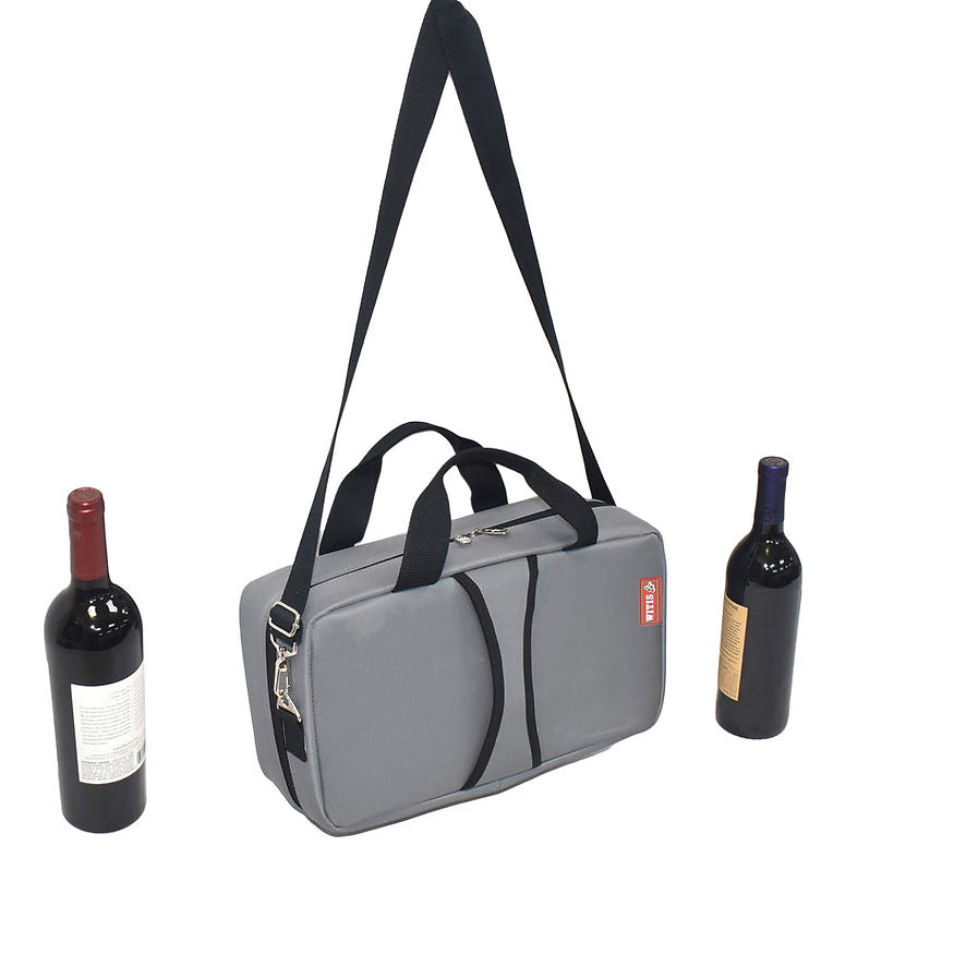 Luxury 2-Bottle Wine Carrying Bag for 750 ml Wine Bottle - 3 Colors