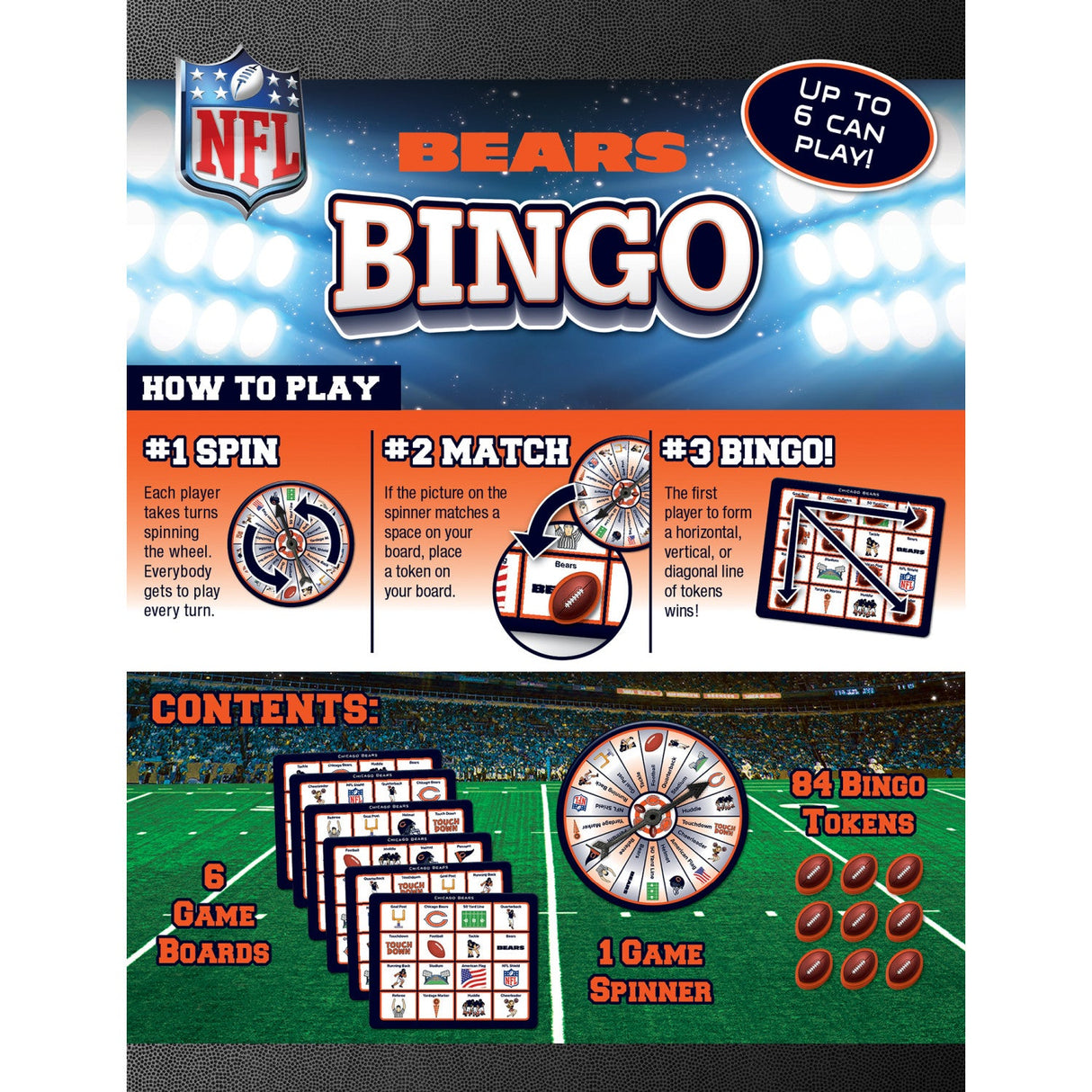 Chicago Bears Bingo Game