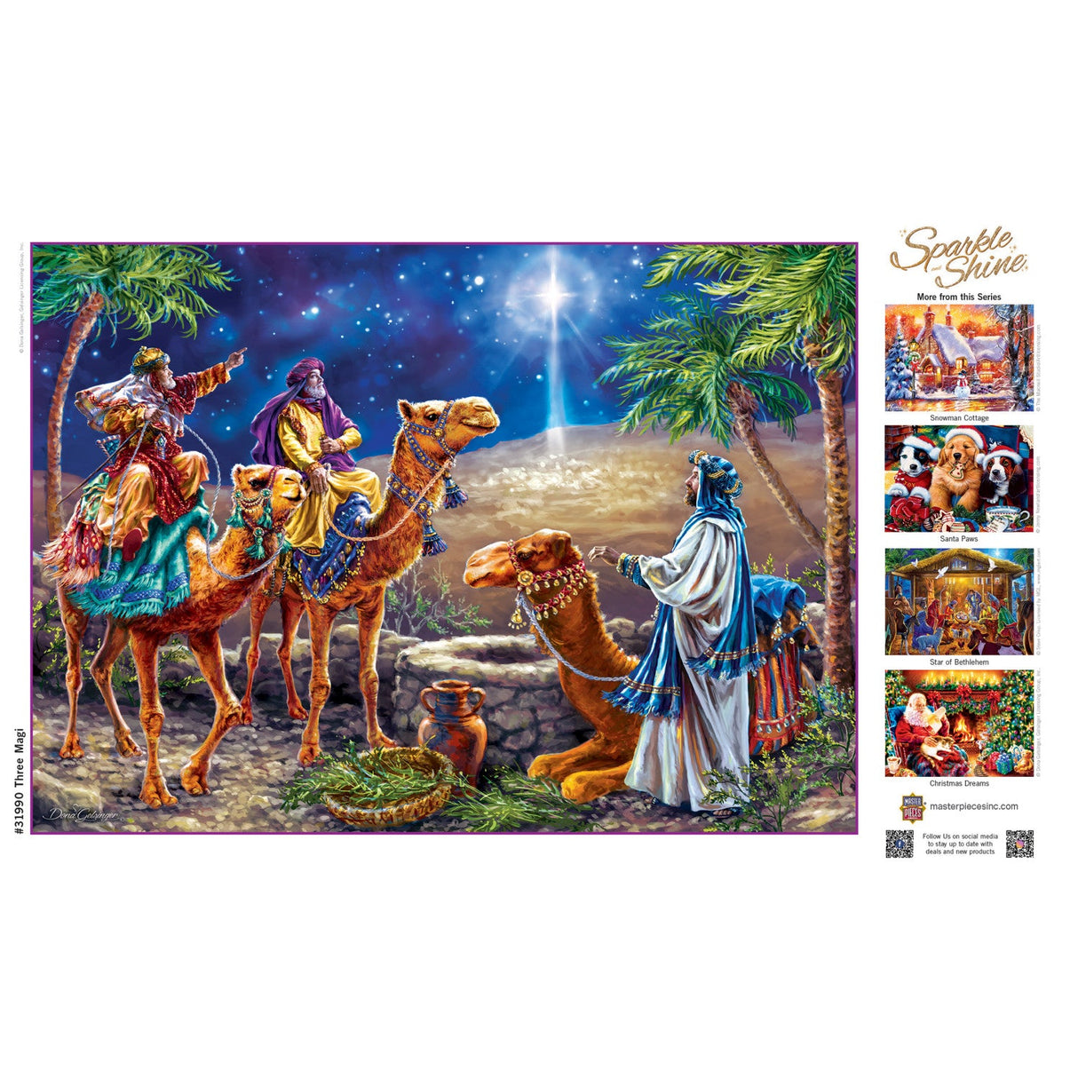 Sparkle & Shine - Three Magi 500 Piece Glitter Jigsaw Puzzle