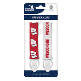 Wisconsin Badgers - Pacifier Clip 2-Pack