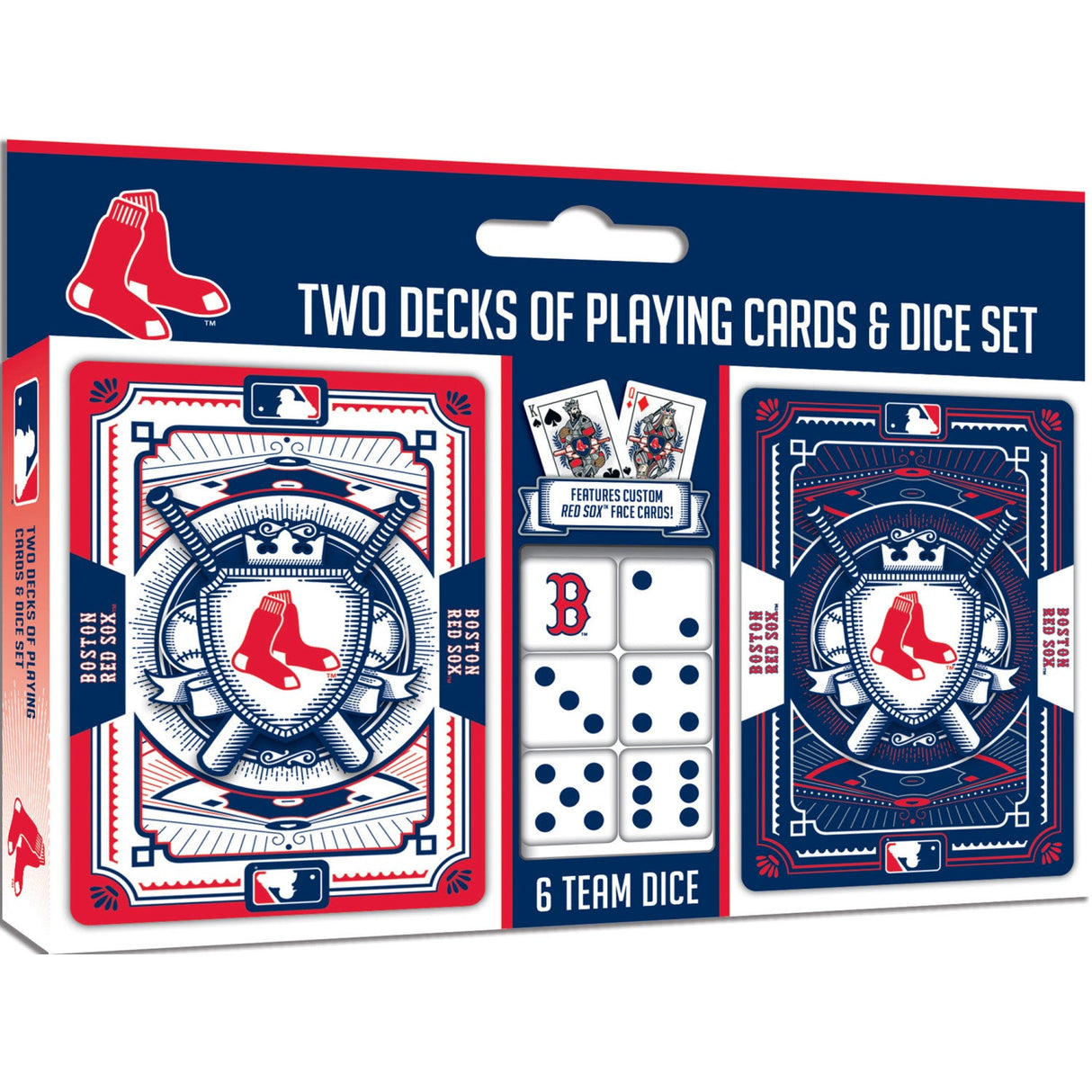 Boston Red Sox - 2-Pack Playing Cards & Dice Set