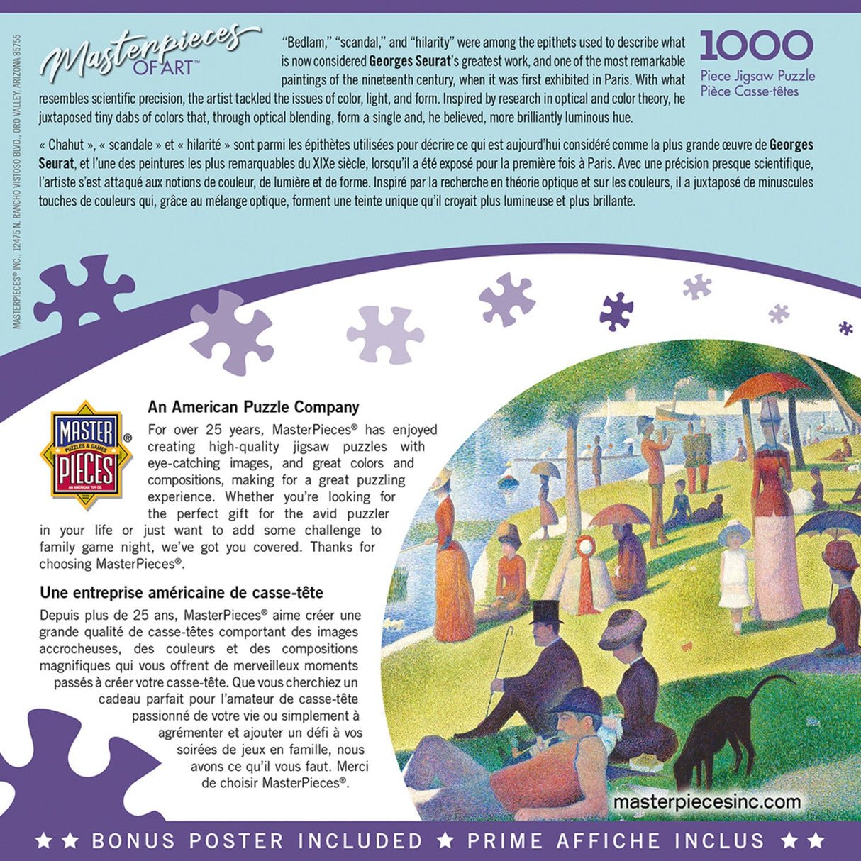 MasterPieces of Art - A Sunday on La Grande Jatte 1000 Piece Jigsaw Puzzle