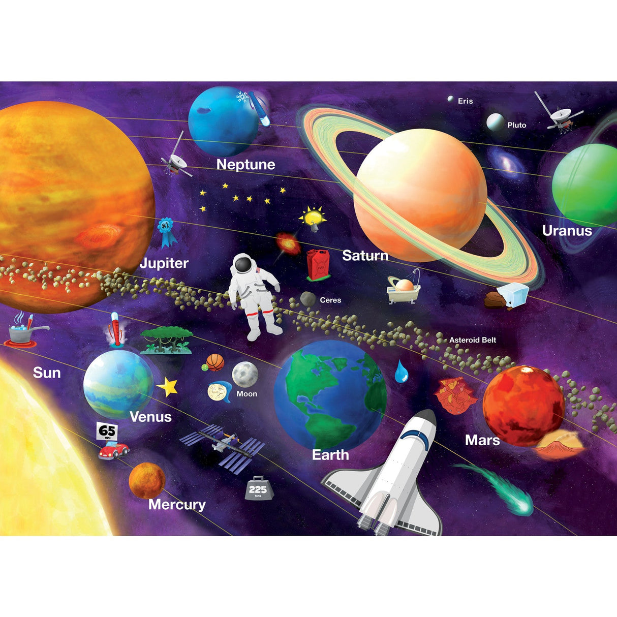 Glow in the Dark - Solar System 100 Piece Jigsaw Puzzle