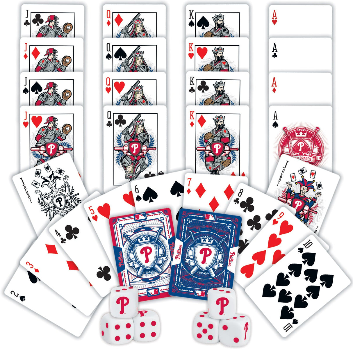 Philadelphia Phillies - 2-Pack Playing Cards & Dice Set