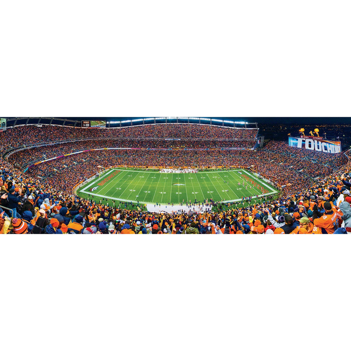 Denver Broncos - 1000 Piece Panoramic Jigsaw Puzzle - Center View