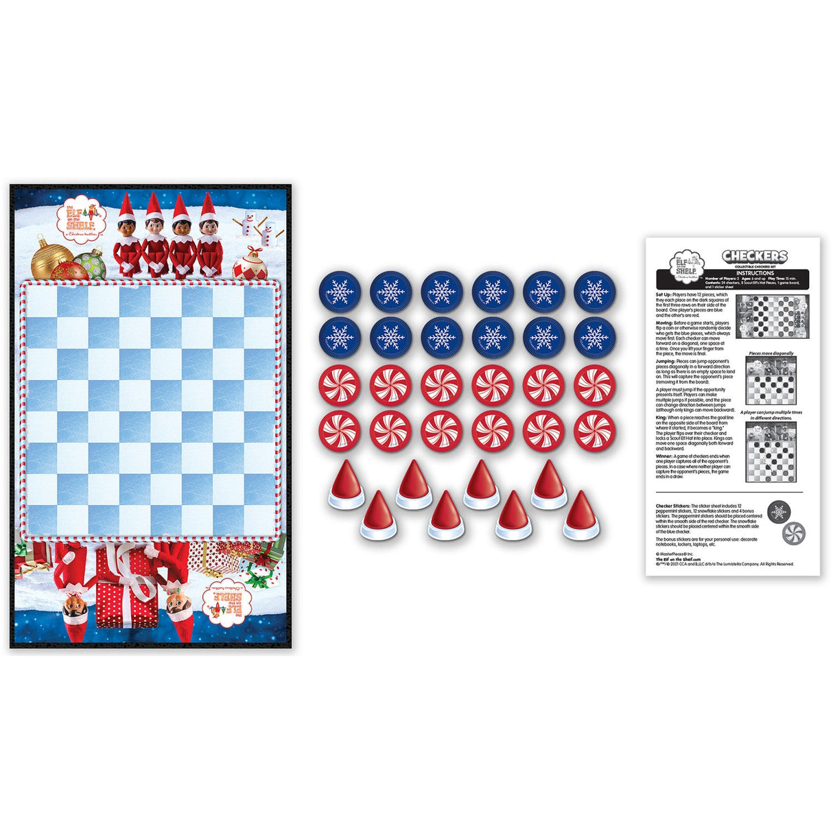 Elf on the Shelf Checkers Board Game