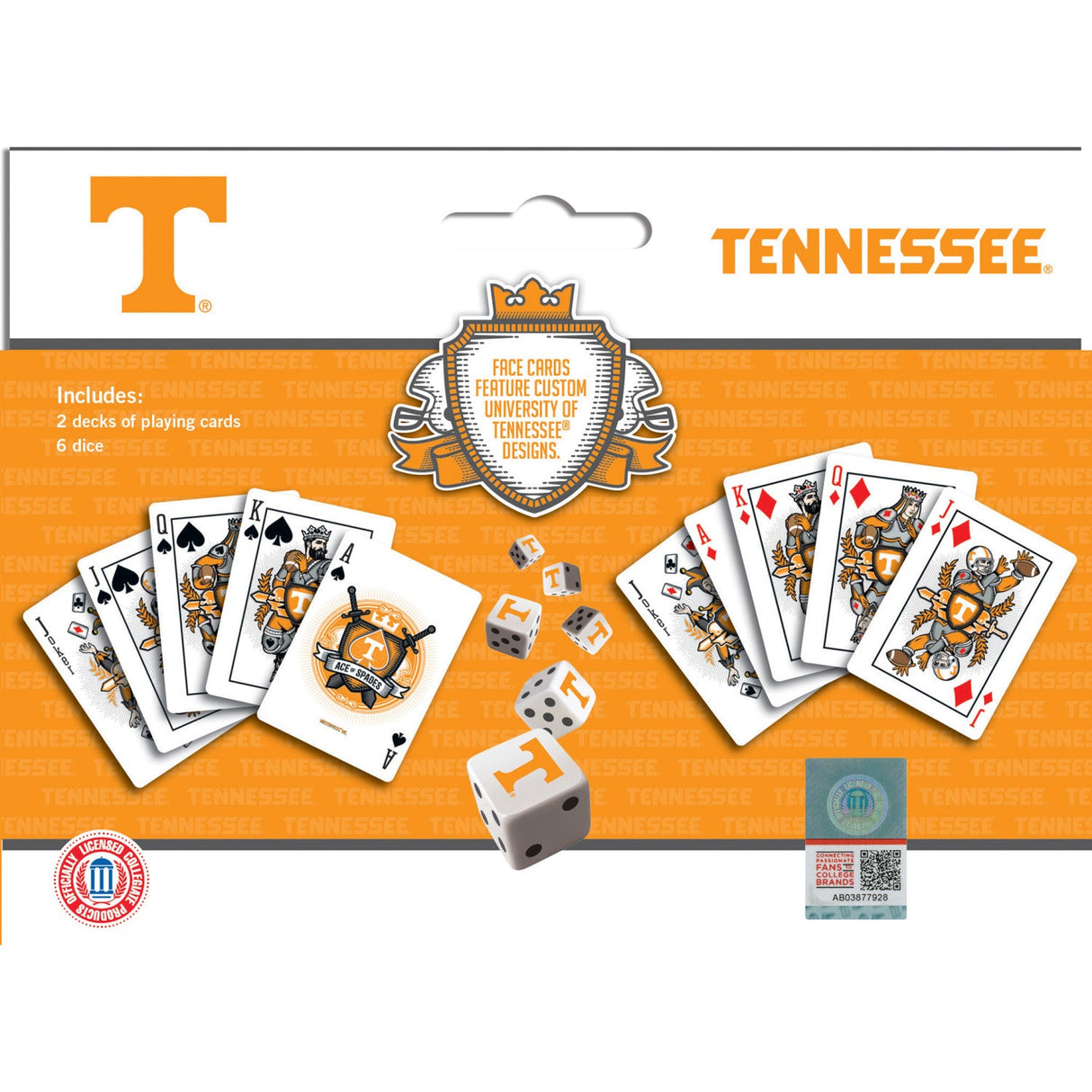 Tennessee Volunteers - 2-Pack Playing Cards & Dice Set