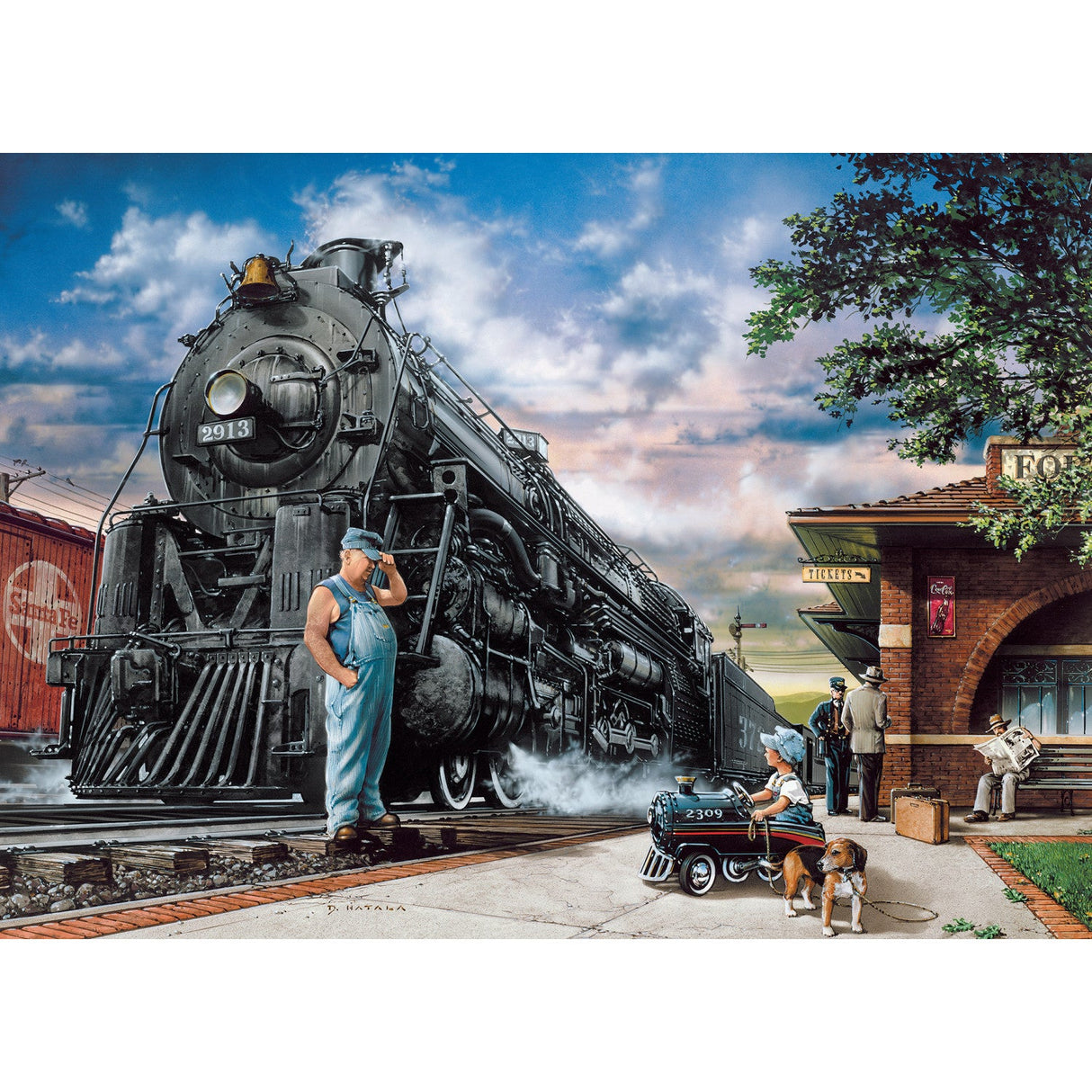 Childhood Dreams - Railway Dreams 1000 Piece Jigsaw Puzzle