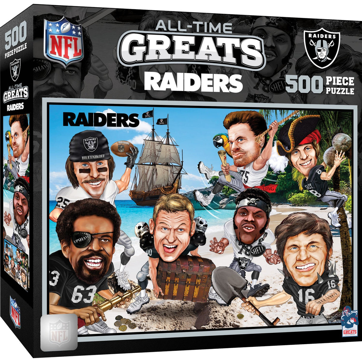 Las Vegas Raiders - All Time Greats 500 Piece Jigsaw Puzzle