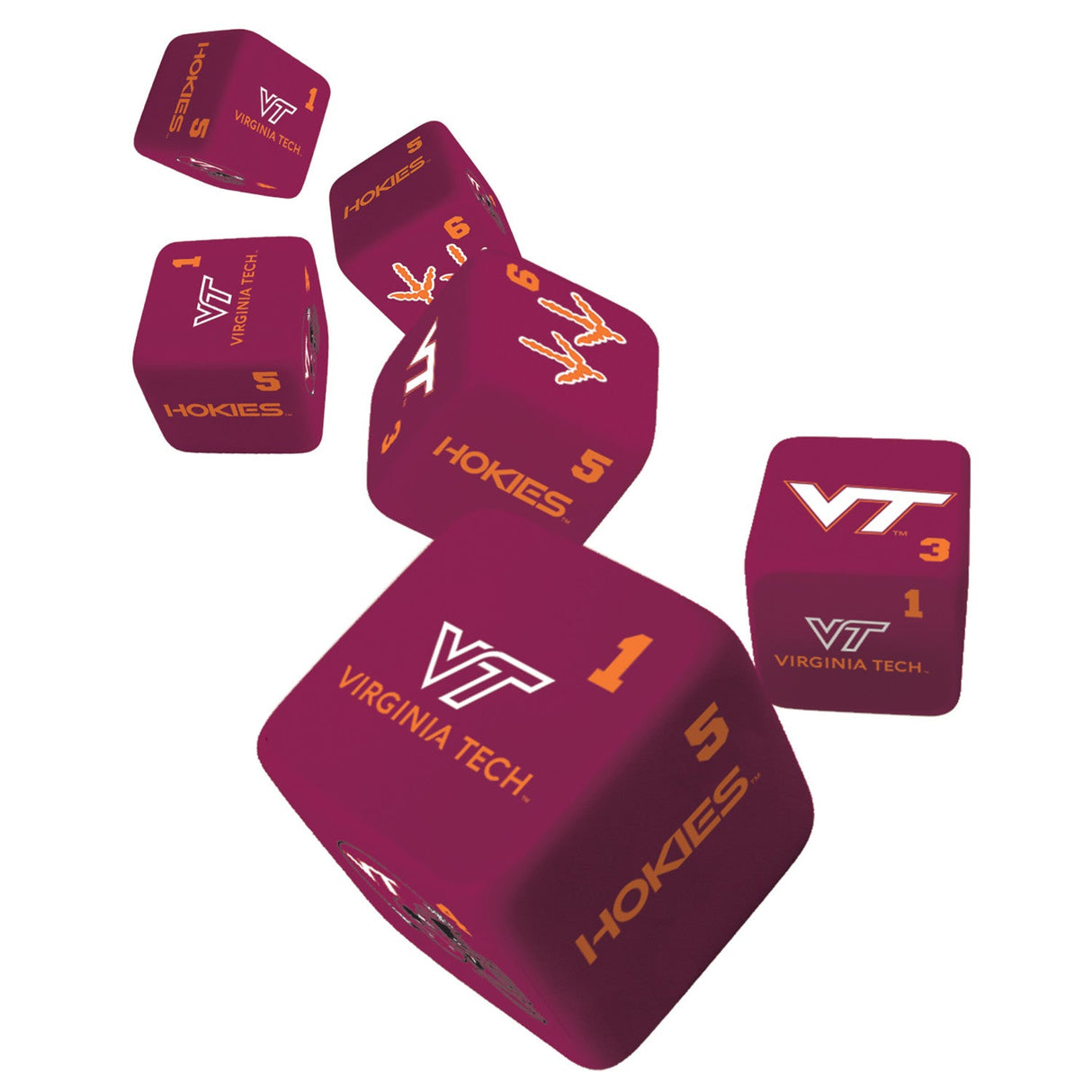 Virginia Tech Hokies Dice Set - 19mm