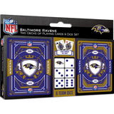 Baltimore Ravens - 2-Pack Playing Cards & Dice Set