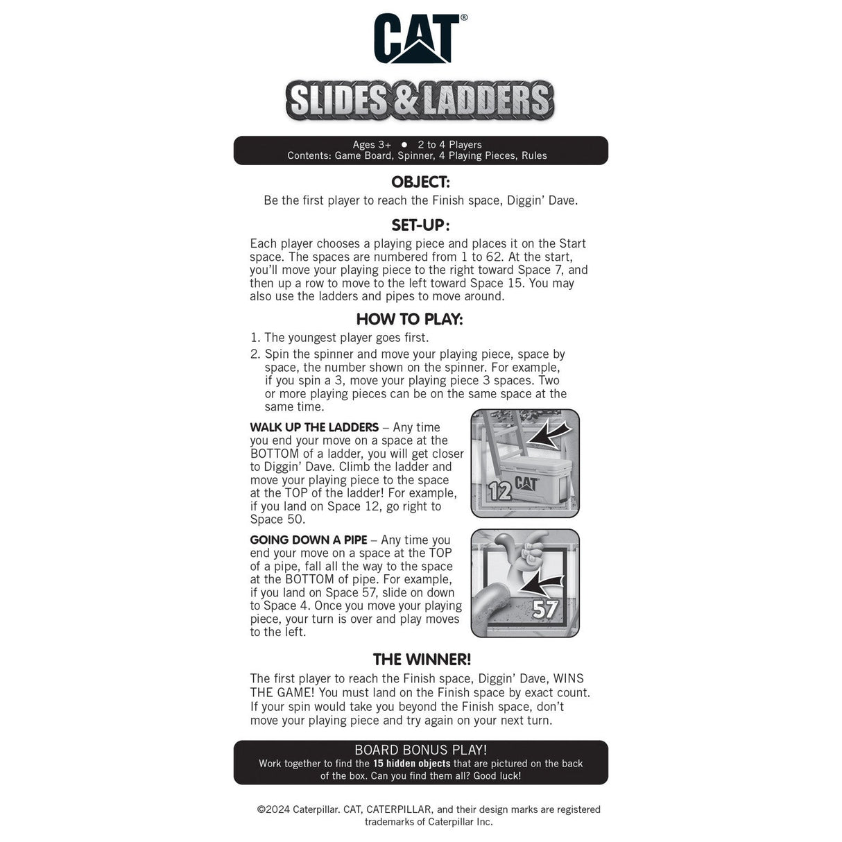 CAT - Slides & Ladders Board Game