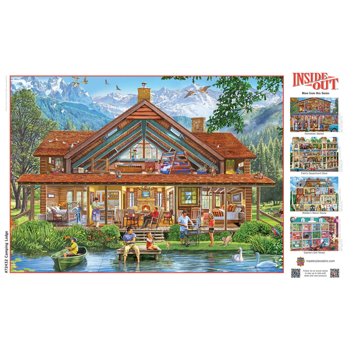 Inside Out - Camping Lodge 1000 Piece Jigsaw Puzzle