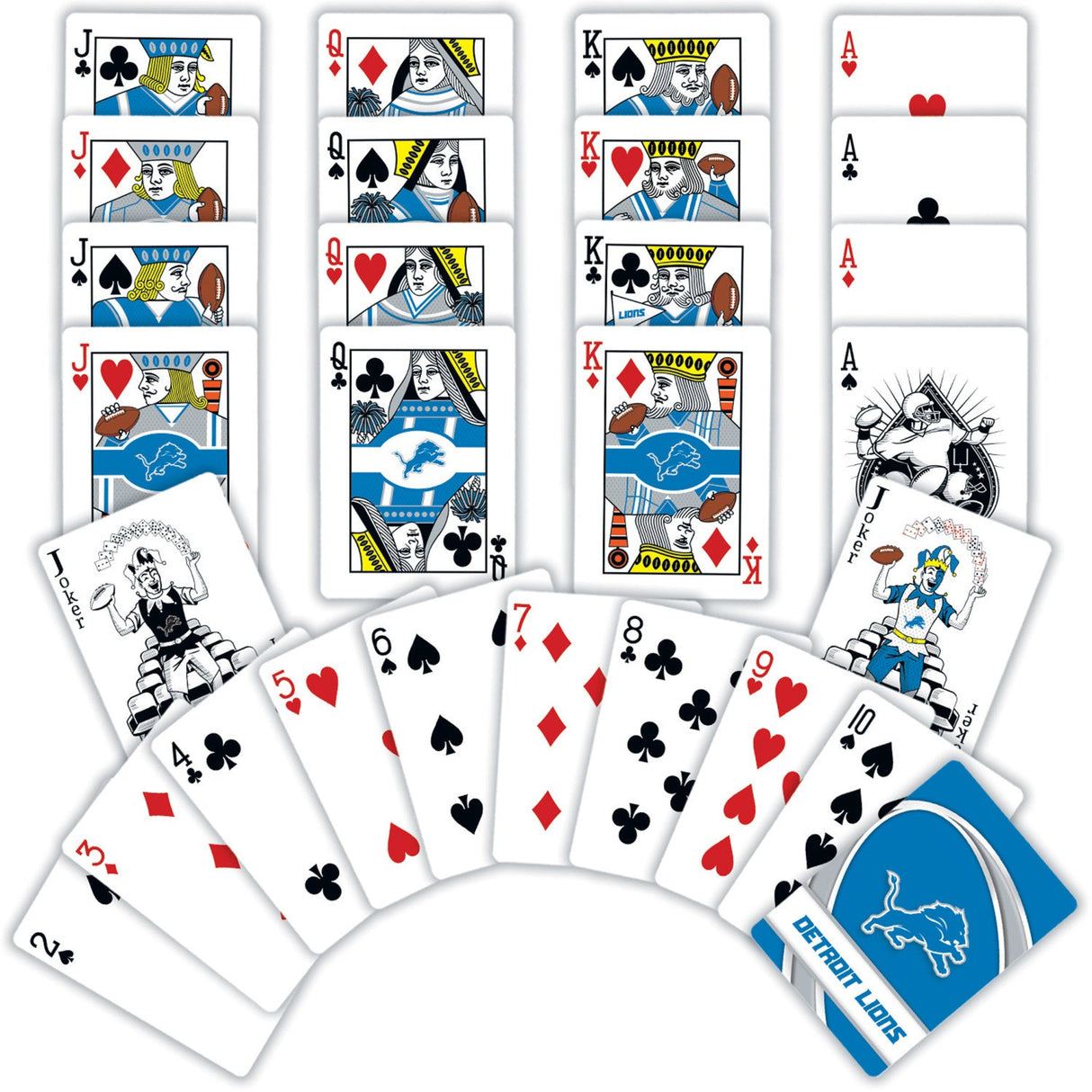 Detroit Lions Playing Cards - 54 Card Deck