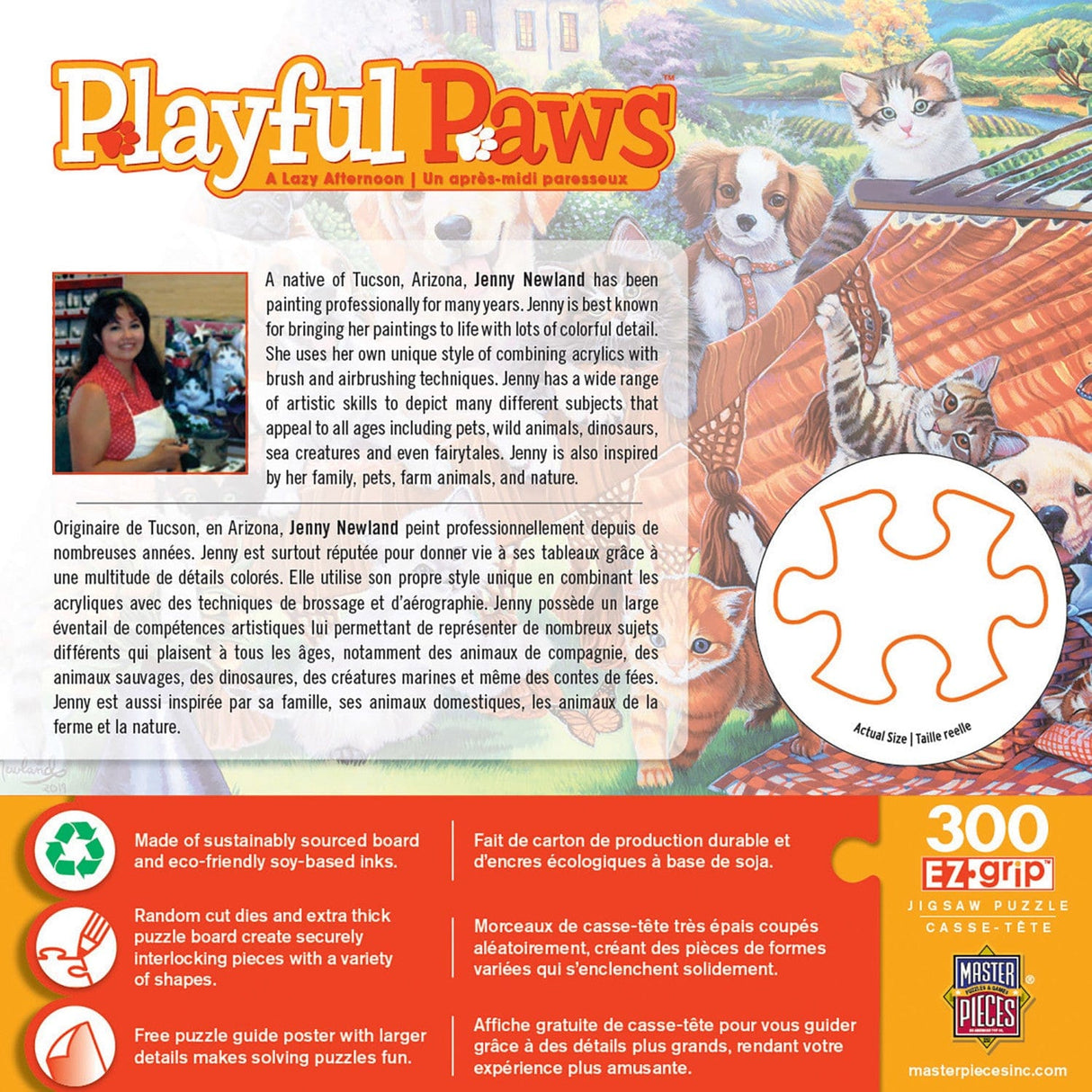 Playful Paws - A Lazy Afternoon 300 Piece EZ Grip Jigsaw Puzzle