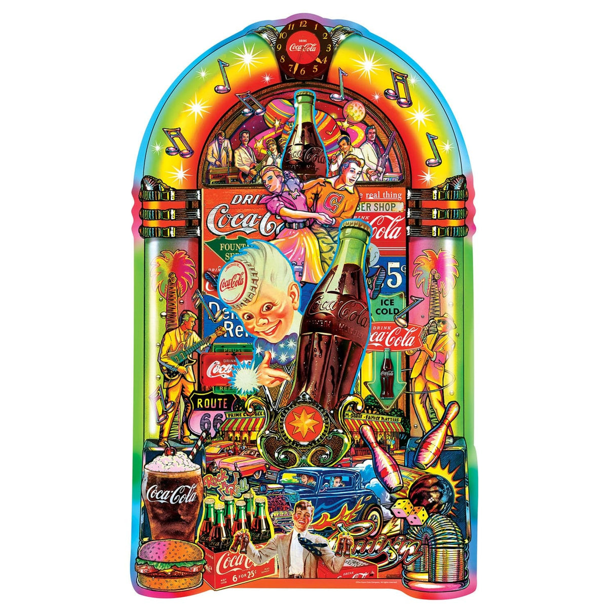 Coca-Cola Jukebox 1000 Piece Shaped Jigsaw Puzzle