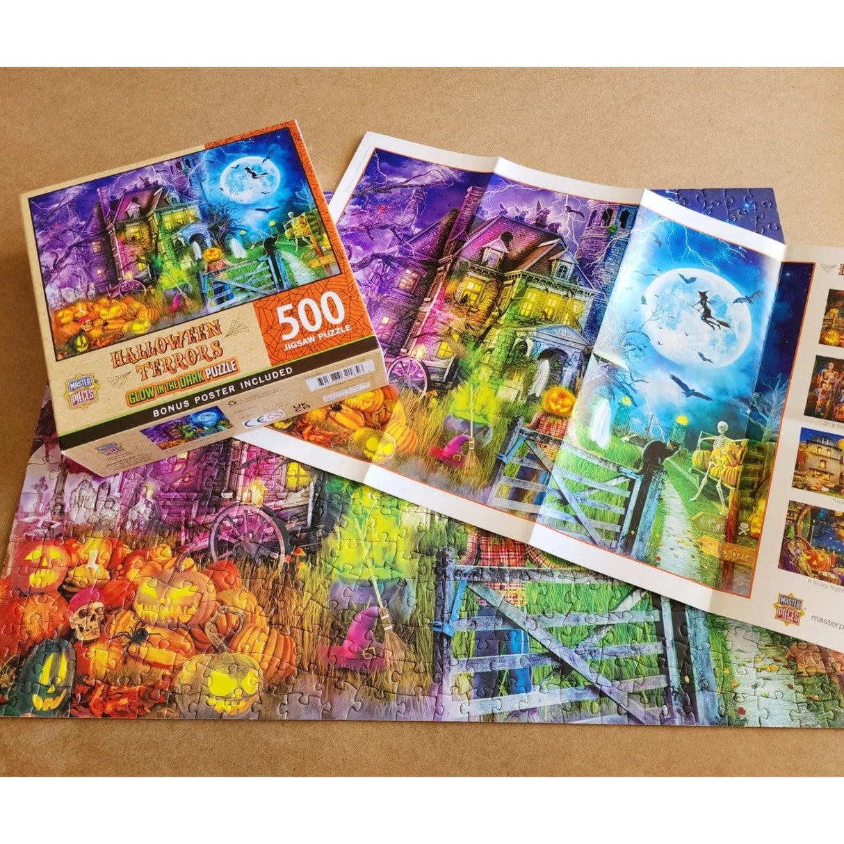 Glow in the Dark - Halloween Terrors 500 Piece Jigsaw Puzzle