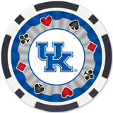 Kentucky Wildcats 100 Piece Poker Chips