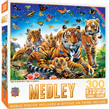 Medley - Tiger & Butterflies 300 Piece EZ Grip Jigsaw Puzzle