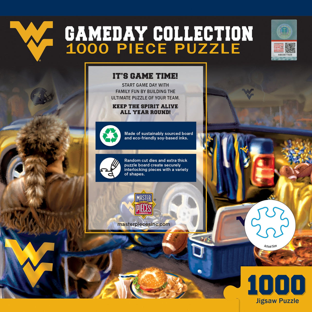 West Virginia Mountaineers - Gameday 1000 Piece Jigsaw Puzzle