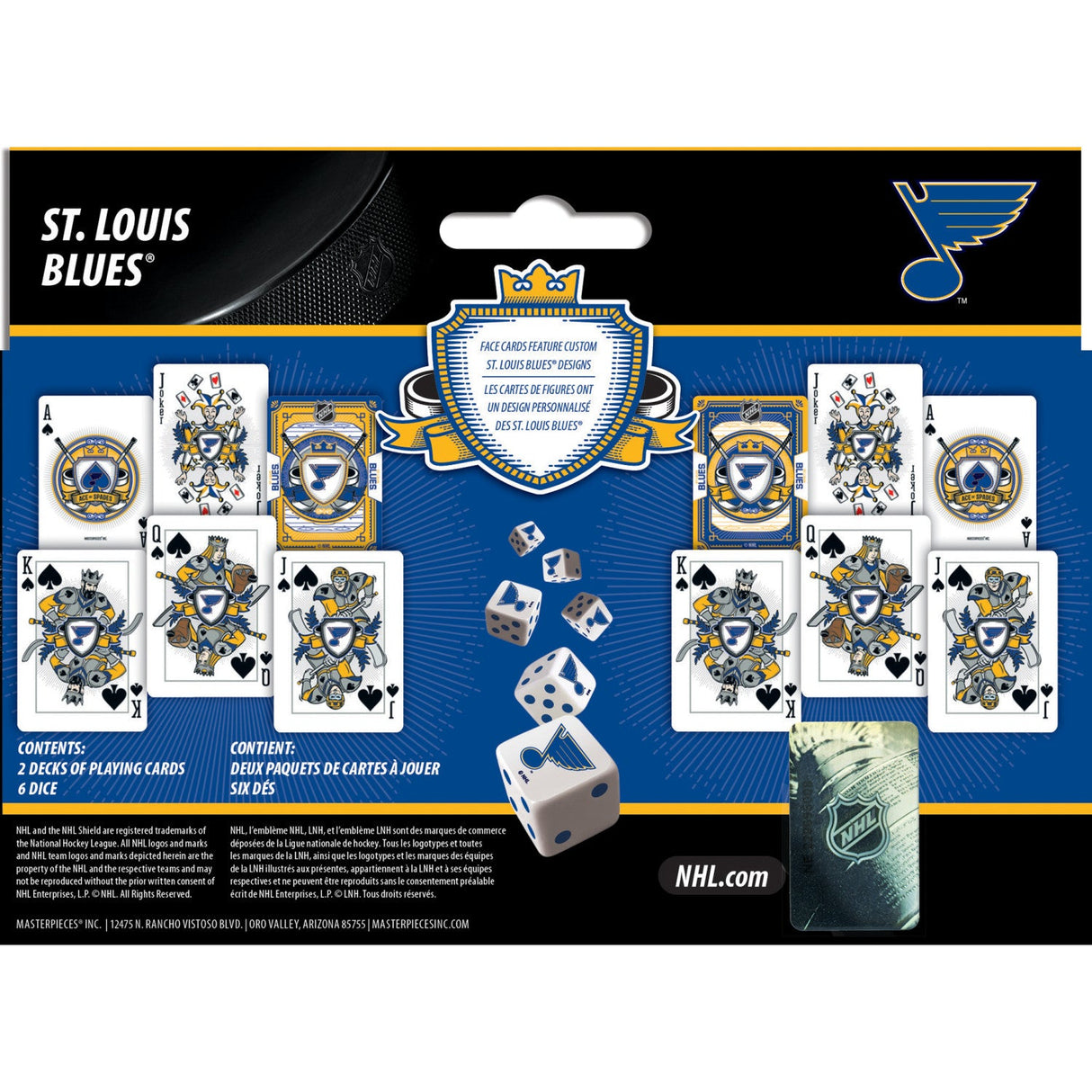 St. Louis Blues - 2-Pack Playing Cards & Dice Set