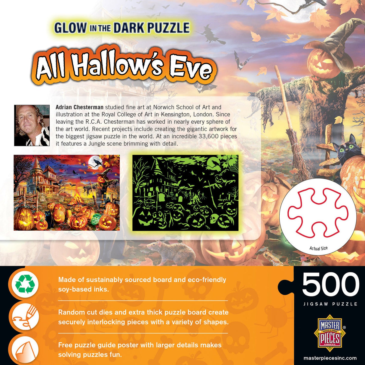 Glow in the Dark - All Hallow's Eve 500 Piece Jigsaw Puzzle