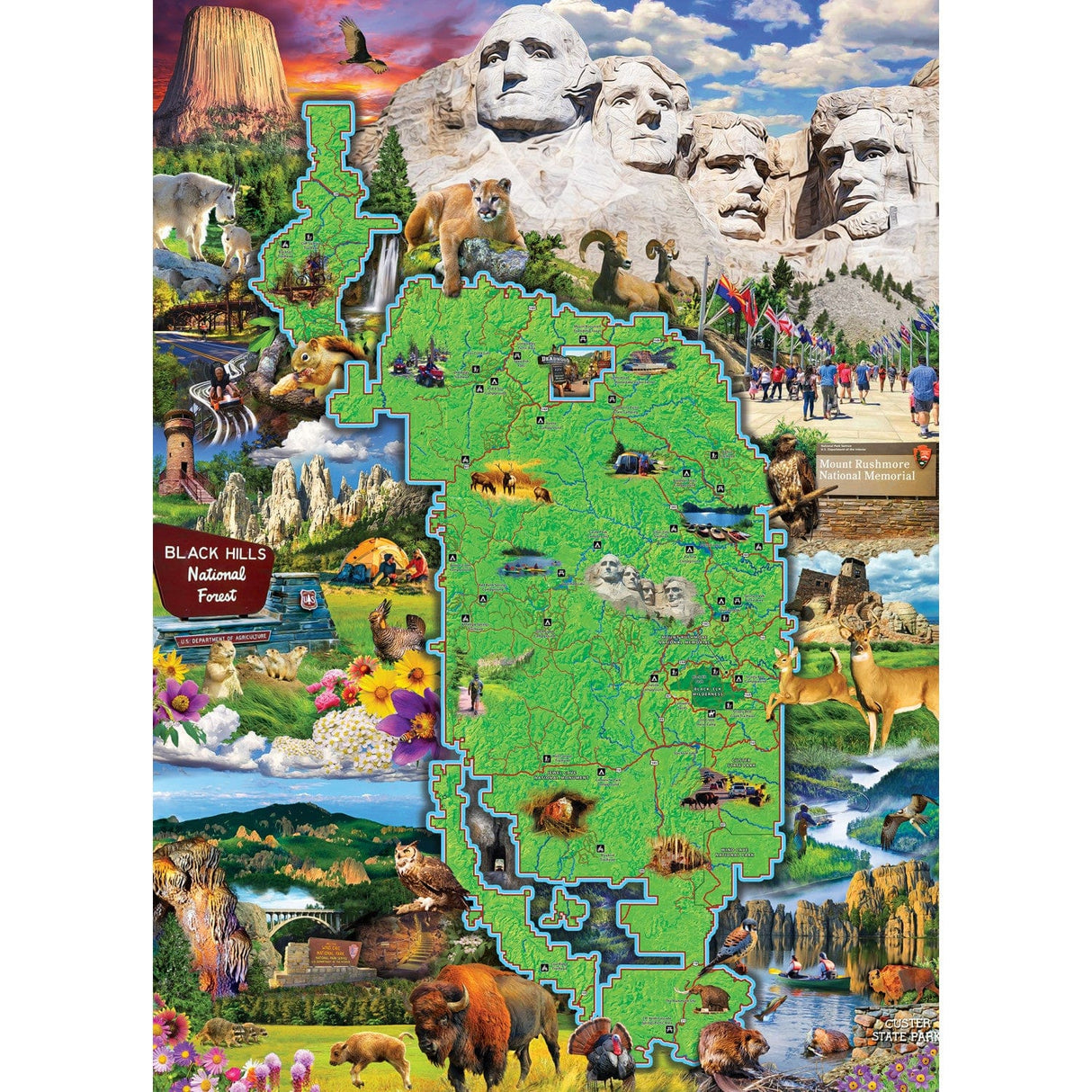 Black Hills National Forest 1000 Piece Jigsaw Puzzle