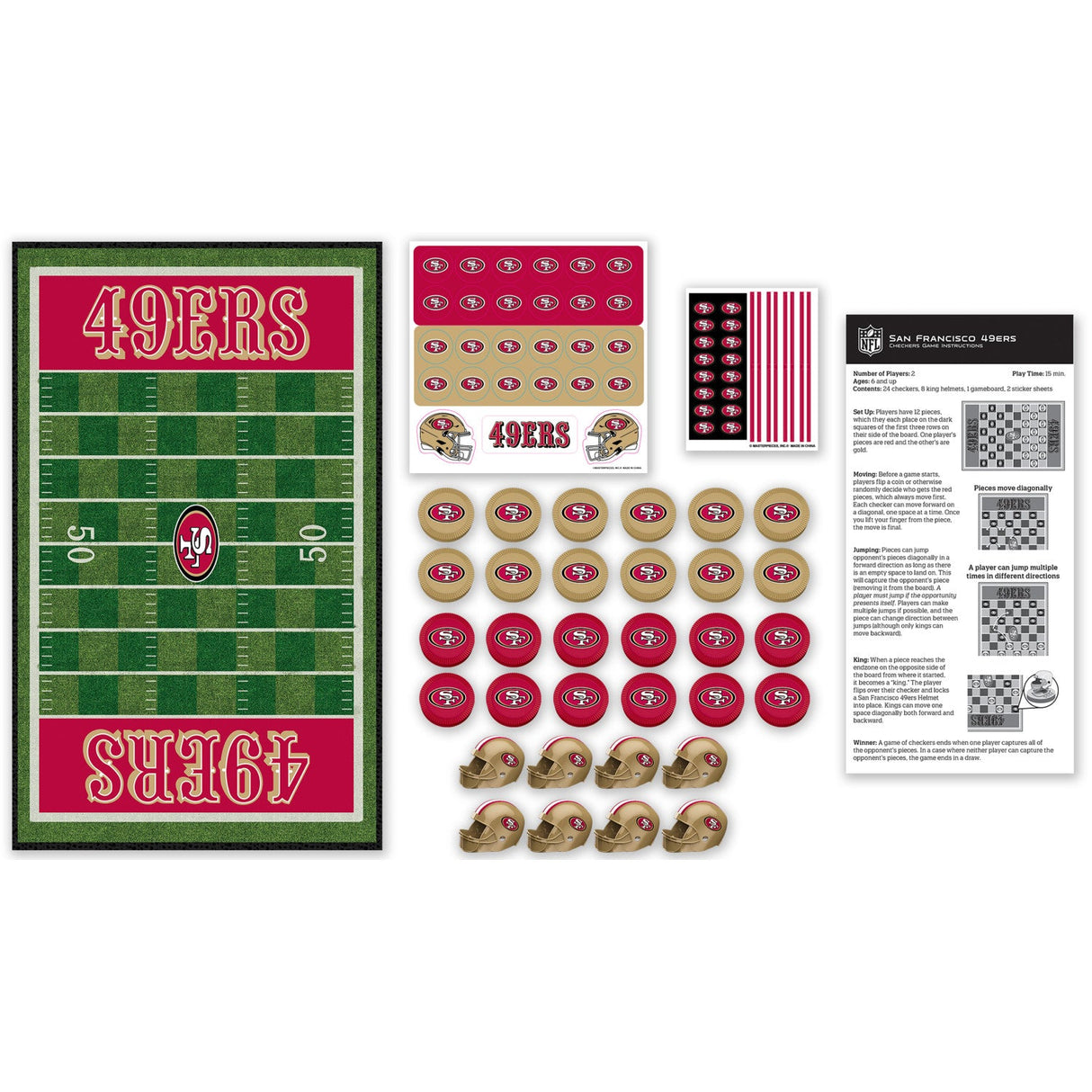 San Francisco 49ers Checkers Board Game