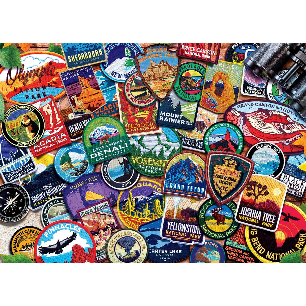 Patches of the National Parks 1000 Piece Jigsaw Puzzle