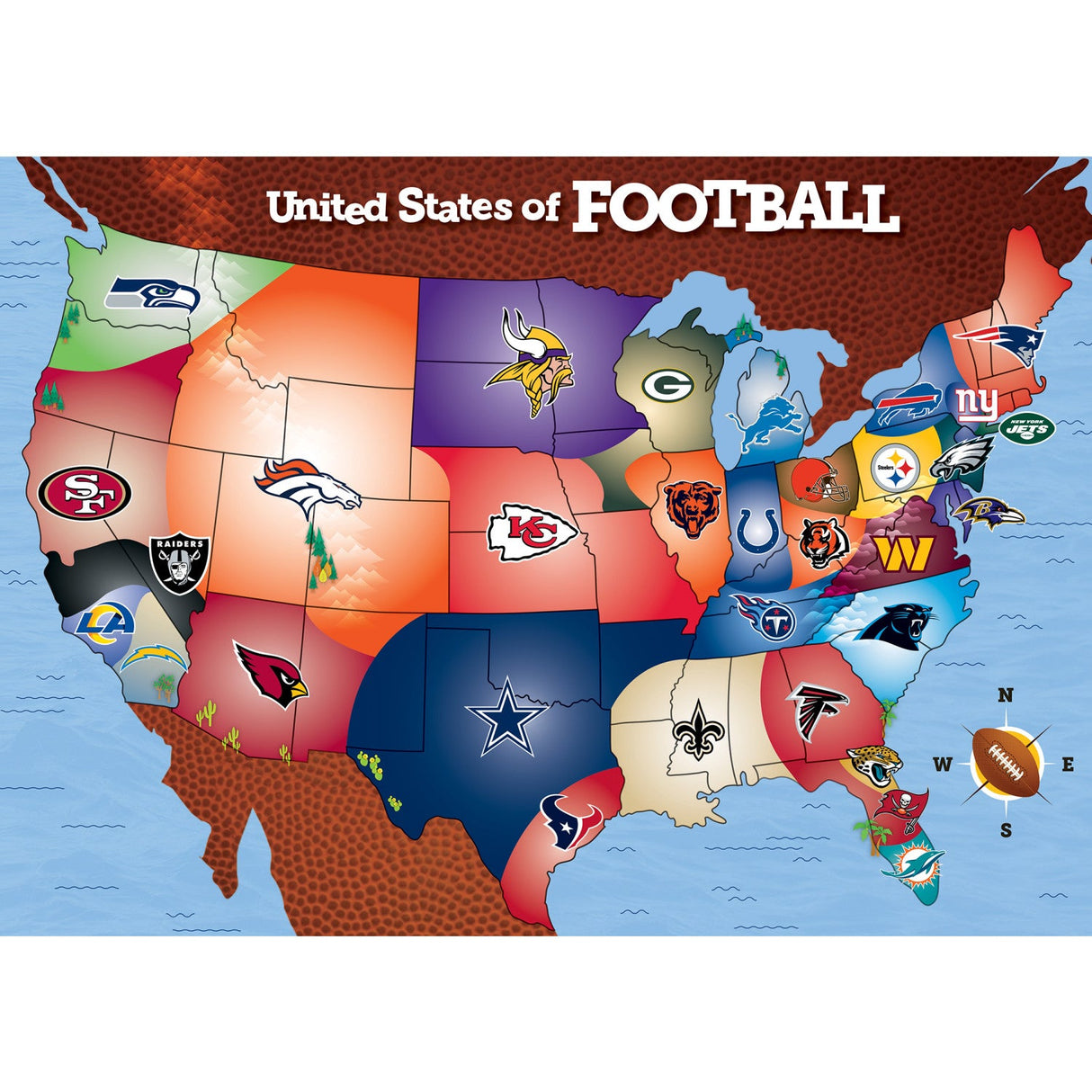 NFL - League Map 500 Piece Jigsaw Puzzle