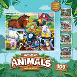 World of Animals - Farm Friends 100 Piece Jigsaw Puzzle